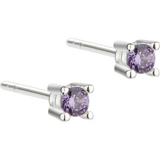 MINI KAYA PURPLE EARSTUD | SILVER