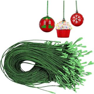 RND Toys Christmas Ornament Hooks - Tree Easy Ribbon Snap Fastening Metallic Decorating String Hænger til hængende dekorationer - pakke med 200 (