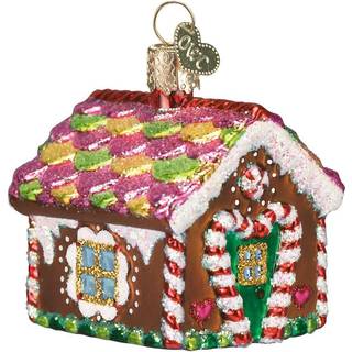 Old World Christmas Ornamenter: Gingerbread Collection Glass bl?st ornamenter til juletr? Gingerbread House 20013