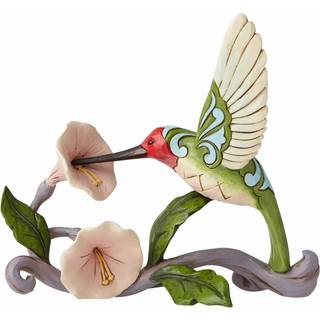 Enesco Jim Shore Heartwood Creek Hummingbird med blomsterfigur 5,375 tommer flerfarvet