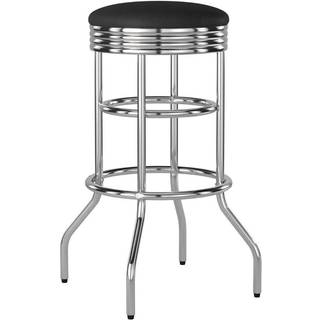 Trinity Chrome Swivel Barstool 29-tums svart