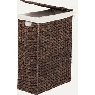 Dixie Water Hyacinth Fishbone Rectangular Vasketøjskurv - Vasketøjskurve Vandhyacint Brun - 45127
