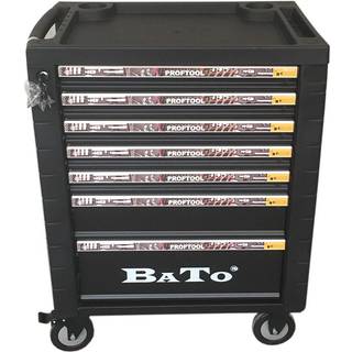 BATO Værstedsvogn 7 skuffer SORT Tom Vogn (9107)