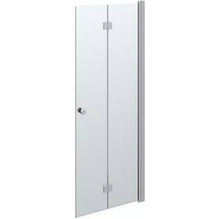 Scanbad Match B foldedør, B77-79 cm, H 200 cm, satin/klart glas