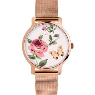 Timex Floral Multi-Coloured Dial Stainless Steel Strap Women's Watch TW2U19000