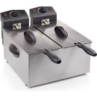 Tristar FR-6937 frituregryde 6 L Dobbelt Sort, Rustfrit stål Enkeltstående 3600 W ✓ På lager - klar til levering og afhentning
