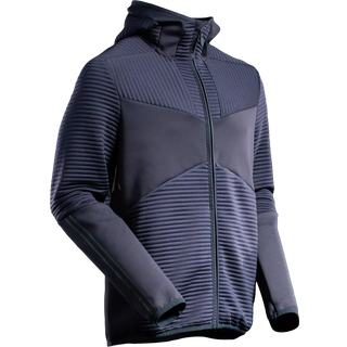 Mascot Customized microfleecej mørk marine, L, m/hætte+lynlås 22603-681-010