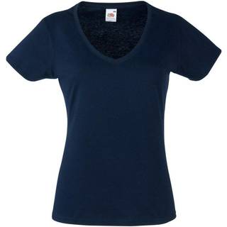 Fruit of the Loom Lady Fit Valueweight V-neck T - Darkblue - Small * Kampagne *