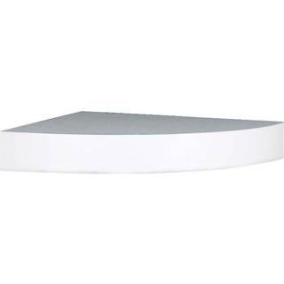 Inplace-hylder 0191806 11,8-tommer bred flydende hj?rne v?g hylde hvid