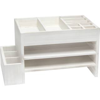 Elegant designs hjemmekontor Niveauet skrivebordsarrangør med opbevaringskubbier og brevbakke hvidvask