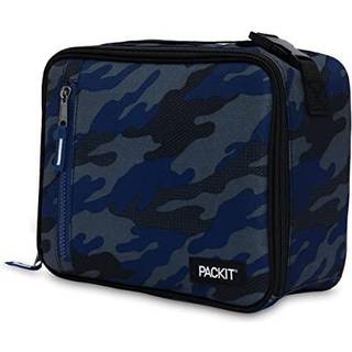 Packit Freezable Classic frokostboks Sporty Camo Charcoal Navy Bygget med Ecofreeze -teknologi sammenfoldelig genanvendelig lynl?s lukning med ly