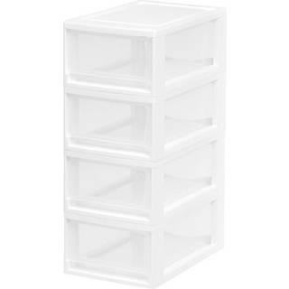 Iris USA 6 Qt. Plastskuffe opbevaringsarrang?r stabling skuffer 4-pack stable enhed med glidende skuffe til t?j sovev?relse k?kken under vasken p