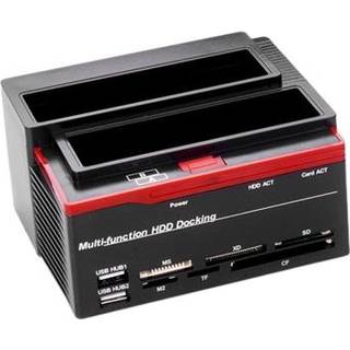 Multifunktionel USB 2.0 til SATA/IDE Docking Station - Sort
