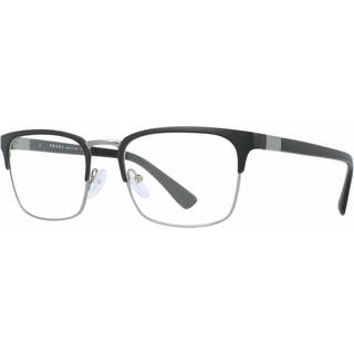 Prada Mand PR 54TV HERITAGE 1BO1O1 Optiske stel Metal Sort Transparent Firkantet Normal