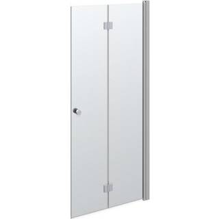 Scanbad Match B foldedør, B87-89 cm, H 200 cm, satin/klart glas
