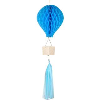 1 stk. Blå honningkage luftballon sæt med kurv og kvast, 70 cm
