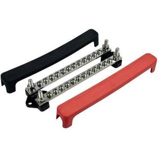 Klemrække BEP Marine Bus Bar Double, 2 x 12 (M4) + 2 x 2 (M6), 100 A, med låg