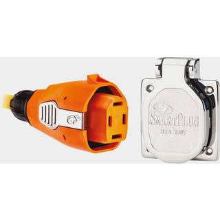 Landstrømsindtag SmartPlug, rustfrit stål + landstrømskontakt, 230 V, 32 A