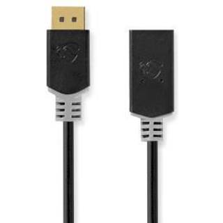 Nedis Displayport kabel | DisplayPort Han | HDMI™ Stik | 4K@30Hz | Guldplateret | 0.20 m | Runde | PVC | Antracit | Box