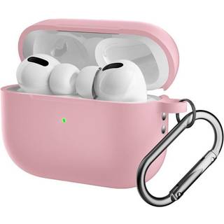 Apple Airpods Pro 2nd Gen (2022) Silikone Cover m. Hage - Lyserød