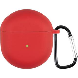 OnePlus Buds Silikone Cover med Karabinhage - Rød