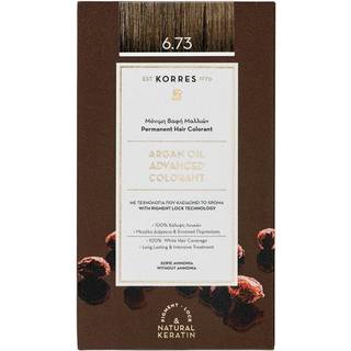 Korres Argan Oil Permanent hårfarve Med Arganolie Skygge 6.73 Golden Cocoa 50 ml - 50 ml