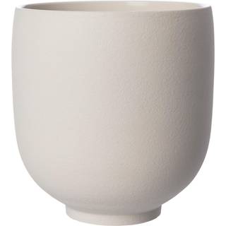 Krukke af stentøj 21 cm, naturhvid