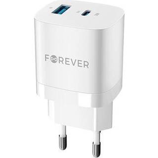 Forever 33W USB-C PD & QC GaN Oplader, Hvid