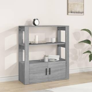 skænk 80x30x90 cm konstrueret træ grå sonoma-eg
