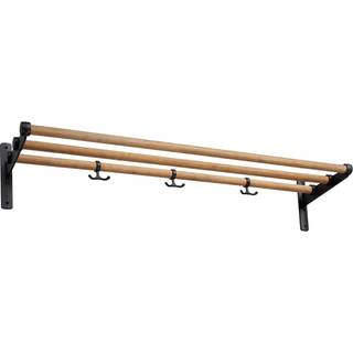 Essem Design Nostalgi Hat Rack/shoe Rack Black Fittings Hattehylde Bamboo - Hattehylder Aluminium Sort - 57002