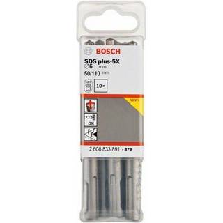 BOSCH Sæt med 10 hammerbor SDS-plus-5X 6x50x110 mm