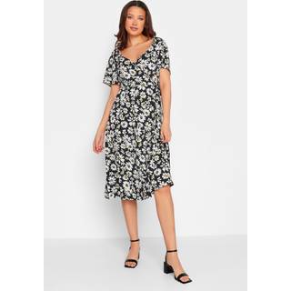 Lts Tall Black Daisy Print Wrap Dress 20 Lts | Tall Women's Floral Dresses