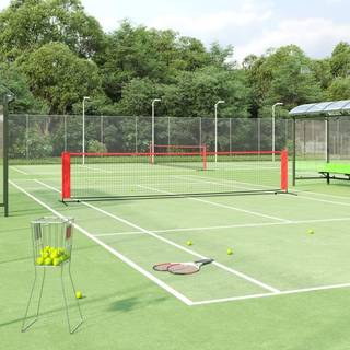 tennisnet 500x100x87 cm polyester sort og rød