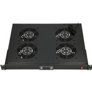 Extralink 19' RACK MOUNT FAN PANEL (4 FANS) WITH THERMOSTAT Blæserpanel