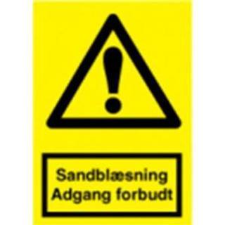 Advarselsskilt - Trykflasker fjernes ved brand - Plast - 210 x 148 mm (A5)