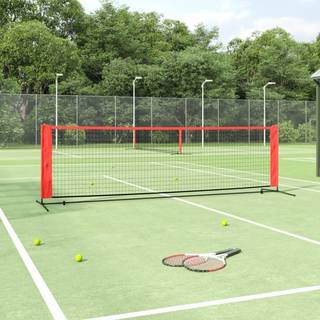 tennisnet 300x100x87 cm polyester sort og rød