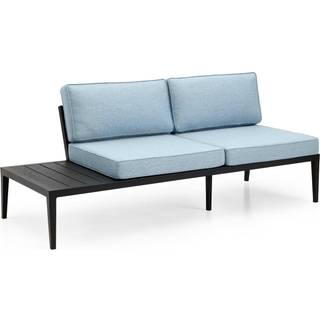 Brafab Coaldale 2-personers ende H Sort matt med aqua cool hynde