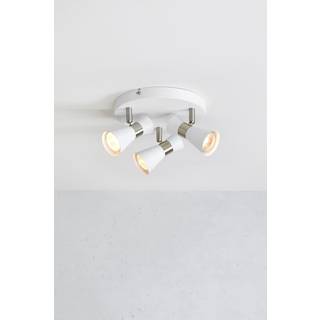 Folie loftlampe, hvid/stål, 3 lyskilder
