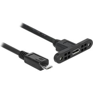 Micro-B USB 2.0 han/hun mount adapter kabel - 0.25 cm