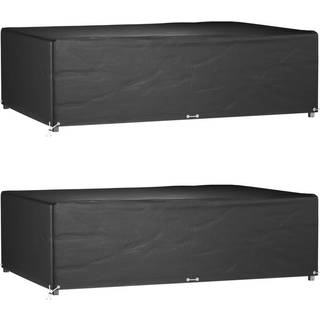 havemøbelovertræk 2 stk. 227x152x65 cm 12 øjer rektangulært