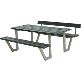 Plus Wega Bord/Bænkesæt m/1 ryglæn - 177 cm - ReTex - Grå - 187711-38