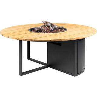 Cosiloft 120 Round Pejsebord - Teak / Sort