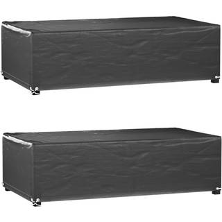 havemøbelovertræk 2 stk. 125x70x35 cm 8 øjer rektangulært