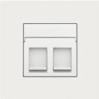 Niko Afdækning 2xrj45, white coated