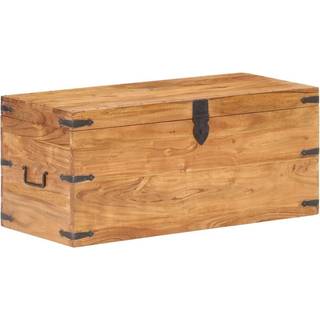 Opbevaringskiste 40X40X Massivt Akacietræ - 90 cm / Mørkebrun