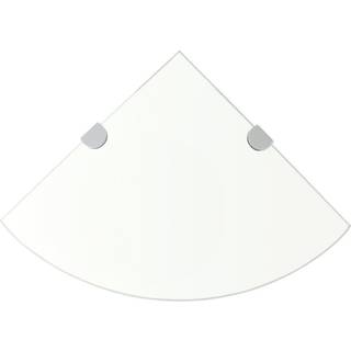 Hjørnehylde Med Krombeslag Klart Glas Transparent - 1 / 25 x 25 cm