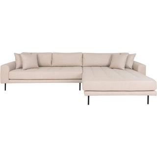 Sofa højrevendt i beige med fire puder HN1025 - 1301490