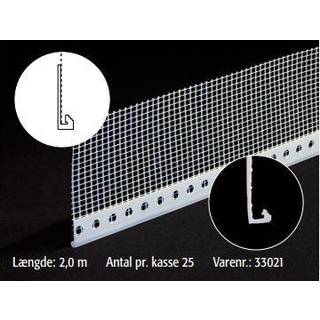 Lip bundliste hvid 6x113x2000 m/4x4mm masker 33021