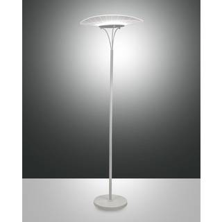 LED-gulvlampe Vela, hvid/transparent, 175 cm, akryl, dæmper