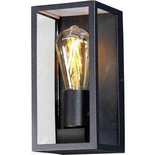 Karo udendørs væglampe, aluminium og glas, sort